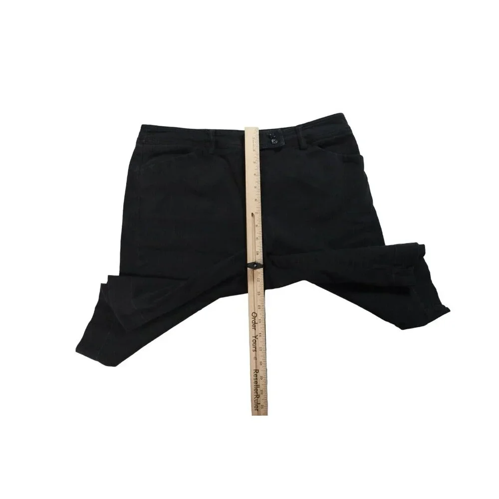 JONES NEW YORK SPORT Shorts Women's Slash Pocket Flat Front Bermudas Black 12 - Picture 4 of 11
